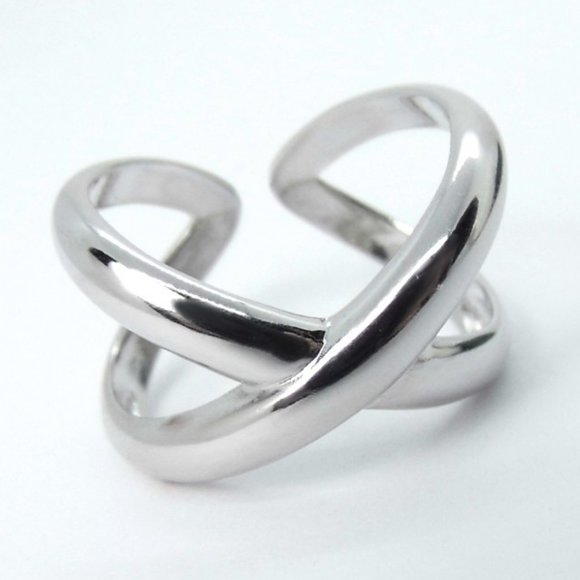 Criss cross modern ring - Picture 5 of 6